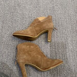 Chic Brown Suede Heeled Boots